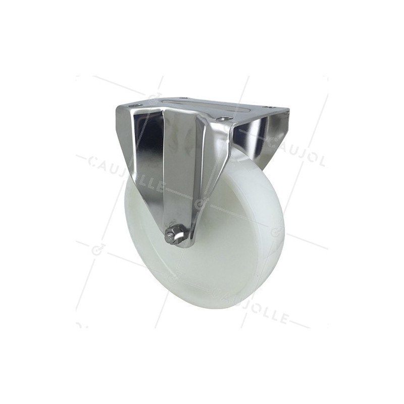 Ruota INOX IN NYLON FISSA DIAMETRO 200 MM CARICO 300 KG