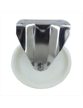 Ruota INOX IN NYLON FISSA DIAMETRO 200 MM CARICO 300 KG