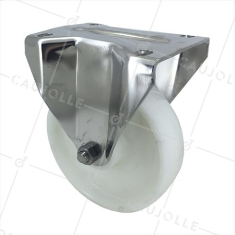 Ruota INOX IN NYLON FISSO DIAMETRO 160 MM CARICO 300 KG • Caujolle