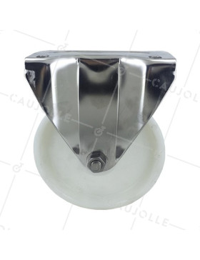 Ruota INOX IN NYLON FISSO DIAMETRO 160 MM CARICO 300 KG