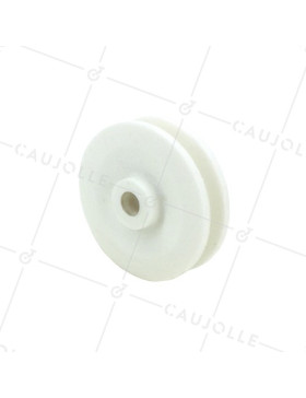 PULEGGIA SINGOLA DIAMETRO 80 MM CARICO 100 KG ASSE 12 MM PER CAVO DI 8 MM • Caujolle