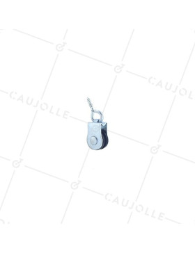 PULLEA A GANCIO SEMPLICE DIAMETRO 20 MM CARICO 10 KG PER CAVO DI 4 MM • Caujolle
