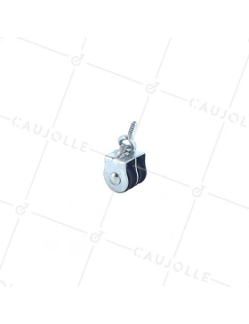 POULETTO A PITON DOPPIO Ruota DIAMETRO 20 MM CARICO 10 KG PER CAVO DI 4 MM • Caujolle