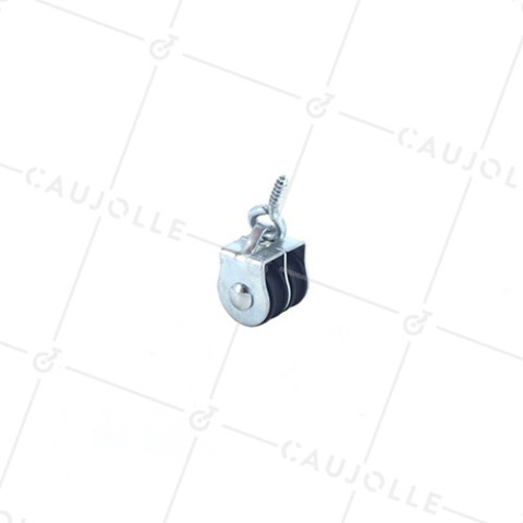 POULETTO A PITON DOPPIO Ruota DIAMETRO 20 MM CARICO 10 KG PER CAVO DI 4 MM • Caujolle