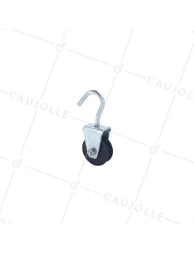PULLEA A GANCIO DIAMETRO 30 MM CARICO 25KG PER CAVO DI 6 MM • Caujolle