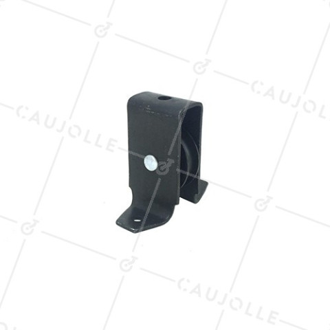 PULLEY IN ACCIAIO CON PIEDINI NERI DIAMETRO 40 MM CARICO 60 KG PER CAVO DA 8 MM • Caujolle