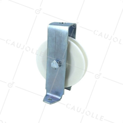 PULLEA CON PIEDINI DIAMETRO 80 MM CARICO 100 KG PER CAVO DI 8 MM • Caujolle