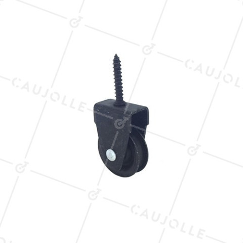PULLE NERA A TIRANTE IN ACCIAIO DIAMETRO 40 MM CARICO 60 KG PER CAVO DA 8 MM • Caujolle
