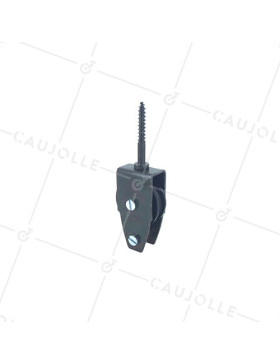 POULIE NERA A TIRAFONDO CON Distanziatore DIAMETRO 40 MM CARICO 60 KG PER CAVO DI 8 MM • Caujolle