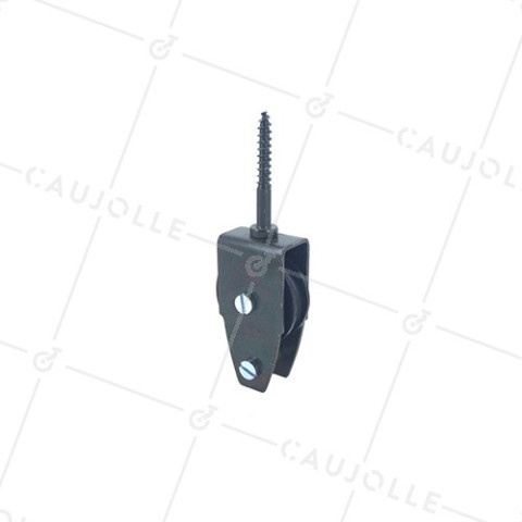 POULIE NERA A TIRAFONDO CON Distanziatore DIAMETRO 40 MM CARICO 60 KG PER CAVO DI 8 MM • Caujolle