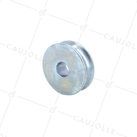 PULLEA SOLA ACCIAIO DIAMETRO 50 MM CARICO 80 KG ASSE 15 MM PER CAVO DI 12 MM • Caujolle