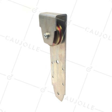 MONTATURA DI PORTALE SOSPESA A Gola QUADRA DIAMETRO 80 MM PER RAIL DI 10 MM CARICO 300 KG • Caujolle