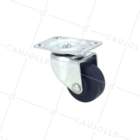 Ruota D'AMEUBLEMENT CAOUTCHOUC DIAMETRO 30 MM CARICO 15 KG - S12C30 • Caujolle