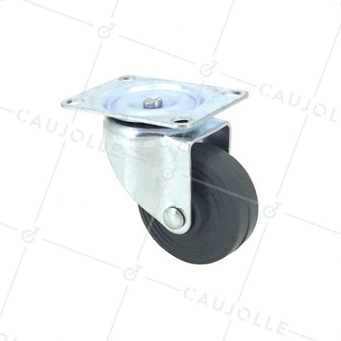 Ruota D'AMEUBLEMENT CAOUTCHOUC DIAMETRO 42 MM CARICO 20 KG - S12C42 • Caujolle