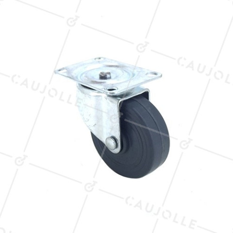 Ruota D'AMEUBLEMENT CAOUTCHOUC DIAMETRO 50 MM CARICO 30 KG - S12C50 • Caujolle