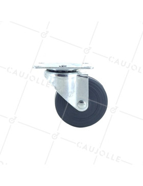 Ruota D'AMEUBLEMENT CAOUTCHOUC DIAMETRO 50 MM CARICO 30 KG - S12C50