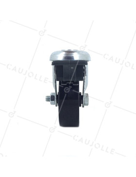 Ruota D'ARREDAMENTO PIVOTANTE A Foro di fissaggio CON FRENATORE DIAMETRO 50 MM CARICO 40KG CON FISSAGGIO DI 10 MM - S21PP 50BL