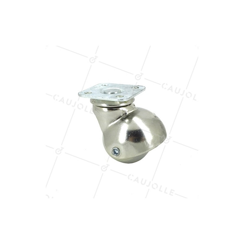 Ruota D'ARREDO IN GOMMA NON TRACCIANTE A Piastra DIAMETRO 40 MM CARICO 35 KG - S16P40