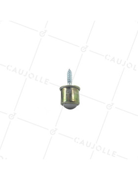 Ruota PALLINA A VITE PER MOBILI DIAMETRO 12 MM CARICO 10 KG CON ASTA FILETTATA DA 4 MM - S89 12
