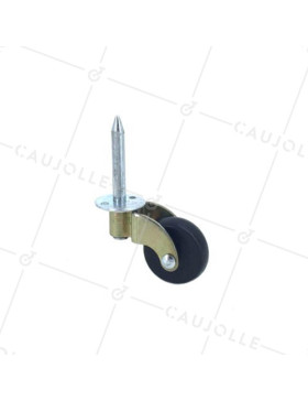 Ruota D'ARREDAMENTO DIAMETRO 30 MM CARICO 20 KG DA FISSARE CON MARTELLO PER FORO DI 6 MM • Caujolle