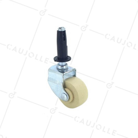 Ruota D'AMEUBLEMENT PIVOTANTE A ROD DIAMETRO 30 MM CARICO 15 KG - S400 • Caujolle