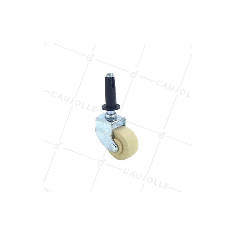Ruota D'AMEUBLEMENT PIVOTANTE A ROD DIAMETRO 30 MM CARICO 15 KG - S400