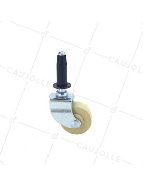 Ruota D'AMEUBLEMENT PIVOTANTE A ROD DIAMETRO 30 MM CARICO 15 KG - S400