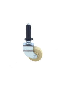 Ruota D'AMEUBLEMENT PIVOTANTE A ROD DIAMETRO 30 MM CARICO 15 KG - S400