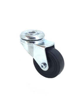Ruota D'AMEUBLEMENT CAOUTCHOUC DIAMETRO 50 MM CARICO 35 KG A FISSAGGIO DI 10 MM - S22C50