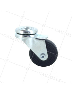 Ruota D'AMEUBLEMENT CAOUTCHOUC DIAMETRO 50 MM CARICO 35 KG A FISSAGGIO DI 10 MM - S22C50