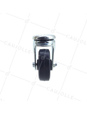 Ruota D'AMEUBLEMENT CAOUTCHOUC DIAMETRO 50 MM CARICO 35 KG A FISSAGGIO DI 10 MM - S22C50
