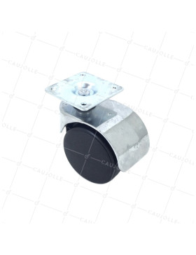 Ruota DI SEDIA IN METALLO ZAMAK A Piastra DIAMETRO 50 MM CARICO 60 KG - S49Z 50P • Caujolle