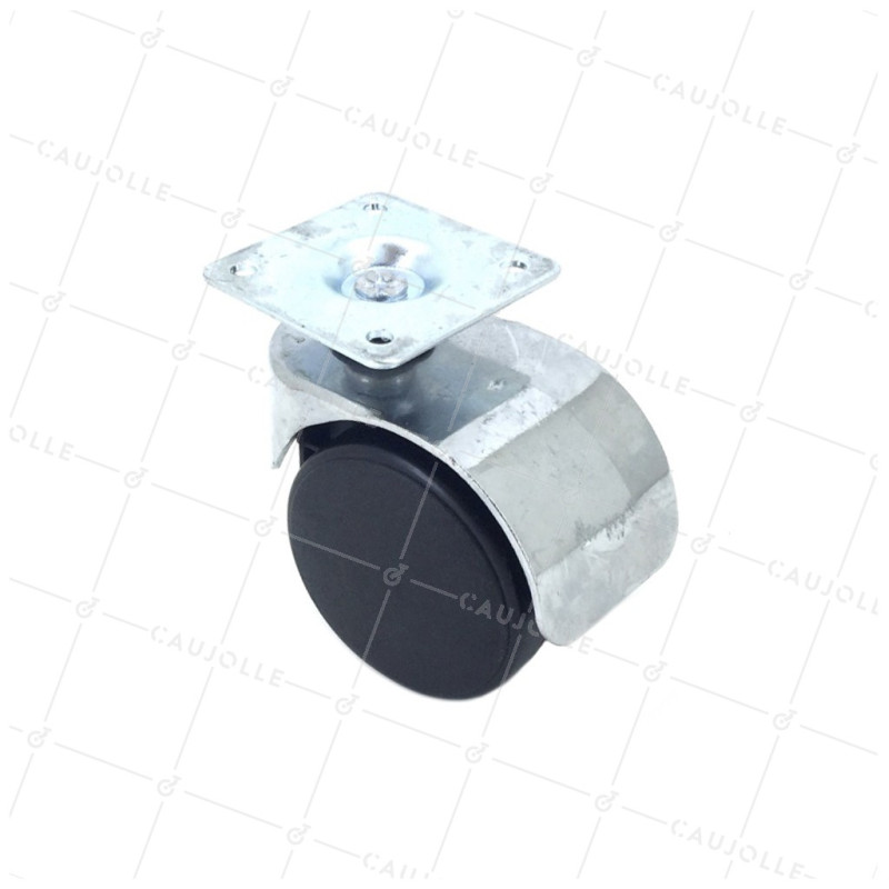 Ruota DI SEDIA IN METALLO ZAMAK A Piastra DIAMETRO 50 MM CARICO 60 KG - S49Z 50P