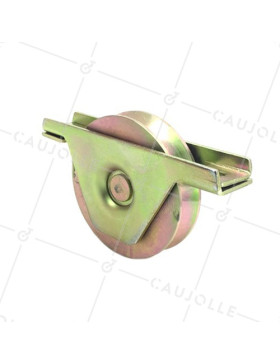 Ruota DI PORTALE A INCASSO DIAMETRO 100 MM PER RAIL TRIANGOLARE UNIVERSALE CARICO 370 KG - MTSPE GV100 • Caujolle