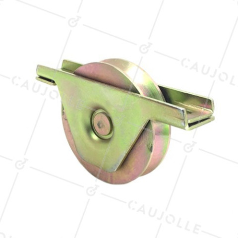 Ruota DI PORTALE A INCASSO DIAMETRO 100 MM PER RAIL TRIANGOLARE UNIVERSALE CARICO 370 KG - MTSPE GV100 • Caujolle