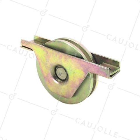Ruota DI PORTALE INCASTRATA A Gola QUADRA DIAMETRO 100 MM PER RAIL DI 8 MM CARICO 370 KG - MTSPE GC100 • Caujolle