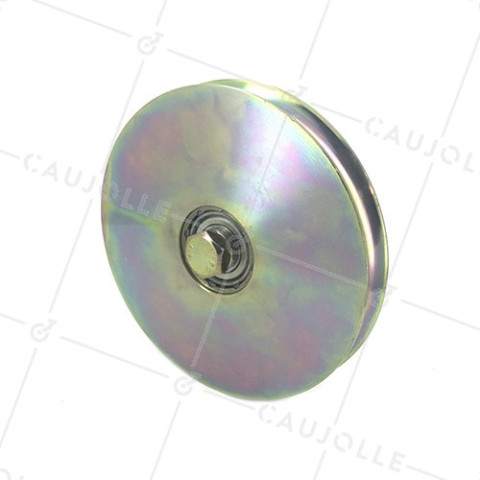 RUOTA PER PORTA SCORREVOLE A FESSURA TONDA STRETTA DIAMETRO 160 MM PER RAIL ROTONDO DI 16 MM CARICO 550 KG ASSE 14 MM - GAGR160E • Caujolle