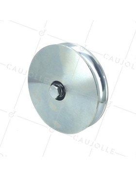 Ruota DI PORTALE SCORREVOLE RINFORZATA A Gola ROTONDA DIAMETRO 160 MM PER RAIL RONDO DI 20 MM CARICO 1.6T - GAGR160L • Caujolle