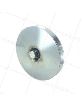 RUOTA DI PORTA STRETTA DIAMETRO 160 MM PER RAIL TRIANGOLARE UNIVERSALE CARICO 550 KG ASSE 14 MM - GAGV160E • Caujolle
