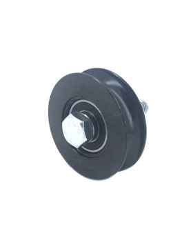 Ruota DI CANCELLO SCORREVOLE NERA ULTRA-RESISTENTE Gola TONDA DI 16 MM DIAMETRO 80 MM