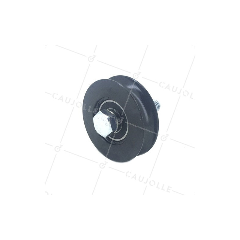 Ruota DI CANCELLO SCORREVOLE NERA ULTRA-RESISTENTE Gola TONDA DI 16 MM DIAMETRO 80 MM