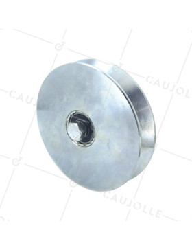 Ruota DI PORTALE AMPIO DIAMETRO 160 MM PER RAIL TRIANGOLARE UNIVERSALE CARICO 600 KG ASSE 14 MM - GAGV160L • Caujolle