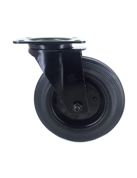 Ruota DESIGN DI MANUTENZIONE NERA IN GOMMA DIAMETRO 200 MM CARICO 180 KG- S72C 200NERO