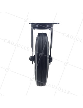 Ruota DESIGN DI MANUTENZIONE NERA IN GOMMA DIAMETRO 200 MM CARICO 180 KG- S72C 200NERO