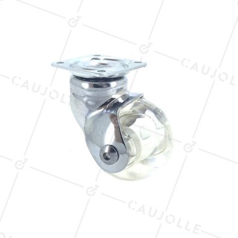 Ruota DESIGN TRASPARENTE PALLA DIAMETRO 50 MM CARICO 40 KG - CRYSTAL CHUNKY50P • Caujolle