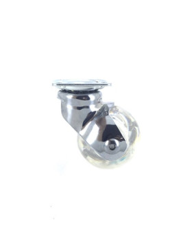 Ruota DESIGN TRASPARENTE PALLA DIAMETRO 50 MM CARICO 40 KG - CRYSTAL CHUNKY50P