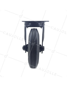 Ruota DESIGN INDUSTRIALE NERA IN GOMMA DIAMETRO 160 MM CARICO 150 KG - S72C 160NERA