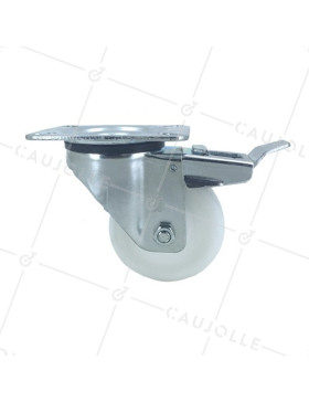 Ruota DI MANUTENZIONE A FRENO IN POLIPROPILENE DIAMETRO 80 MM CARICO 100KG - S2P80AF