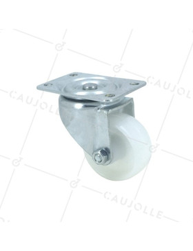 Ruota DI MANUTENZIONE IN NYLON A Piastra DIAMETRO 50MM CARICO 35KG -S2N50 • Caujolle