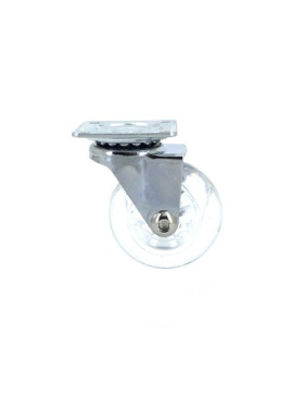 Ruota PIVOTANTE DESIGN TRASPARENTE FLESSIBILE DIAMETRO 50MM CARICO 40KG - S140TR 50P